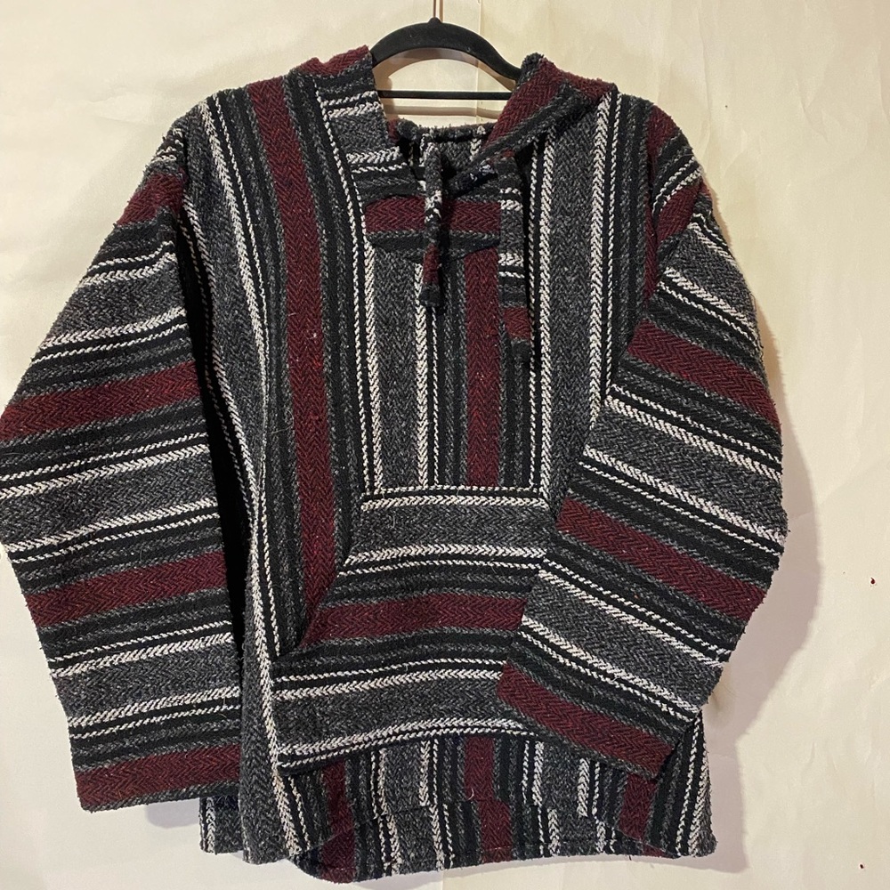 Vintage made in USA  mexcali blues Poncho hoodie men’s size XL